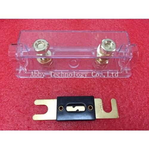 Auto Car Vehicle Stereo Audio Inline ANL Holder 0 2 4 Gauge+250A Amp Gold Plated Fuse