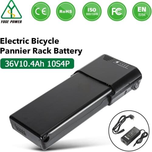 YOSE POWER Rear Rack Ebike Battery 36V LG 18650 Lithium Battery for Phylion XH370-10J PortaPower Replacement 36V Battery Pack