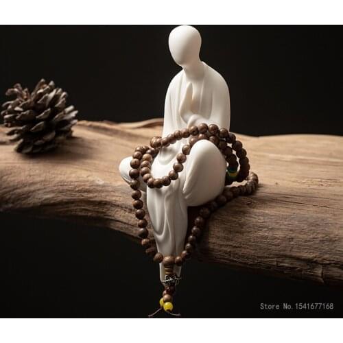 White porcelain, Chinese Zen ornaments, Buddhist ceramics, non-phase Buddha figures, home living room, Bogu shelf decorations