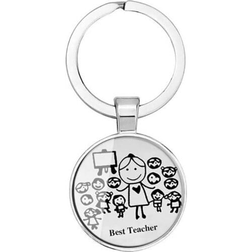 TeacherS Day Gift Keychain Best Teacher Gift For Men And Women Private Custom Glass Mezzanine Keychain