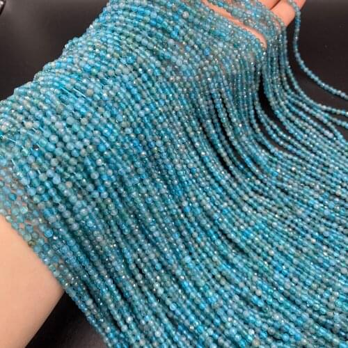 Natural Stone Beads Apatite Faceted loose Beads 3mm For Jewelry Making DIY Necklace Bracelet Earrings Accessory