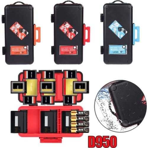 LENSGO D950 Storage Box Shockproof Waterproof Case Protector for SD CF XQD Memory Card Camera AA Battery Organizer Holder