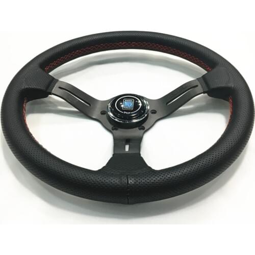 13inch 330mm black Aluminum Spoke ND Racing Steering Wheel Auto Steering Wheel red line steering wheel