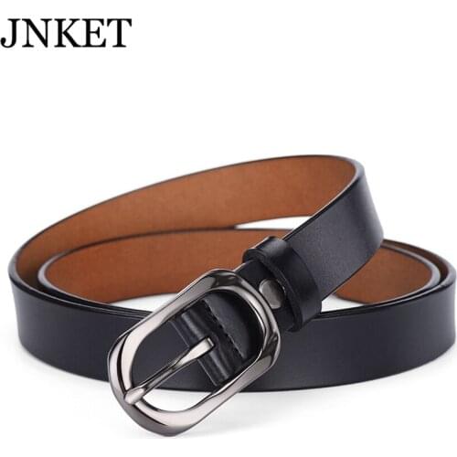 JNKET New Womens Pure Cowhide Belt All-match Needle Buckle Jeans Waist Belt Personality Student Dermis Belt
