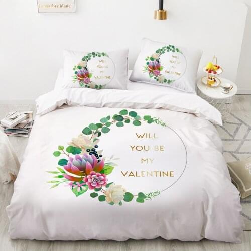 Bedding set King Queen Euro Duvet cover set pillow case Bed linens Quilt cover euro 220x240 240x260 Nordic simple VALENTINE