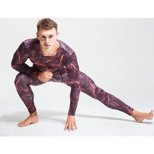 2019 sportswear Run jogging Suits Johns Brand Quick Dry Anti man running tights mens sports 2pcs/Sets base layer man compression