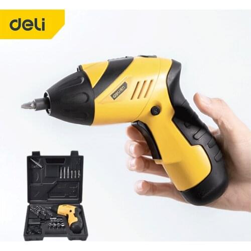 DELI Electric Screwdriver Set Rechargeable Household Electric Drill Screwdriver Set 3.6V Portable Multi-Function Repair Tool