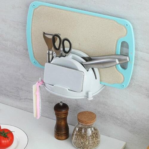 Wall Mounted Storage Rack Smartphone Tableware Scissors Chopping Board Hanging Rack Utensils Storage Draining Rack With Hook