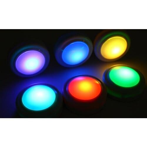16-color Remote Control Night Light RGB Auto-dimming Atmosphere Light Can Press Closet Bedside Closet Kitchen Cabinet Light