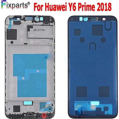 New For Huawei Y6 2018 Front Frame Middle Mid Bezel Housing Honor 7A Pro Faceplate Chassis For Huawei Y6 Prime 2018 Front Frame
