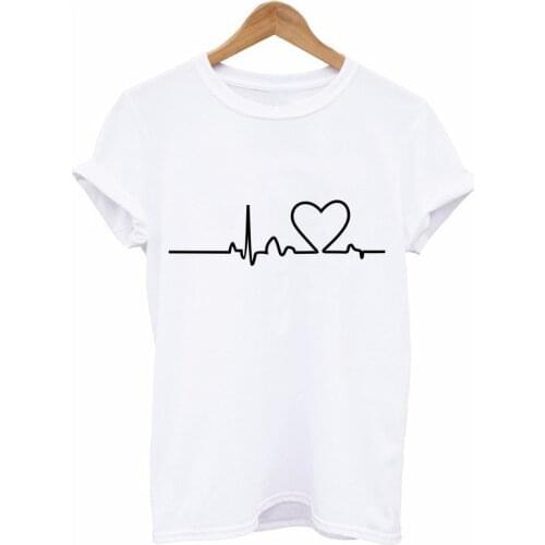 New Arrivals Harajuku Summer T Shirt Women Fashion Love Printed T-shirt Woman Tops Tee Casual Plus Size Female T-shirts