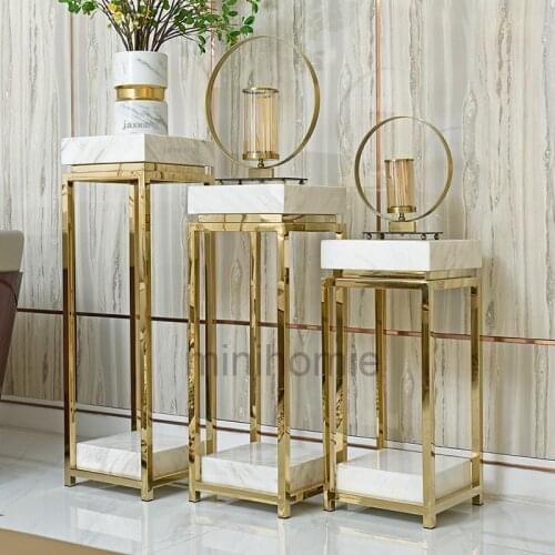 Postmodern Minimalist Hotel Floor Flower Stands Bedroom Plant Racks Living Room Cabinet Bedroom Side Table Office Plant Shelf mc