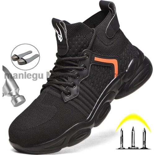 Unisex Steel Toe Boots for Man Work Shoes for Women Lightweight Safety Shoes Industrial Construction Sneakers Safety Work Boots