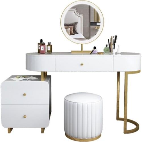 Split left and right transposable dressing table flip storage bin dressing table