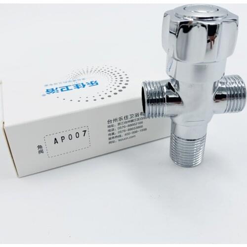 LEZHU Bathroom Angle Filling Valve Faucets Black Stainless Steel Kitchen Cold Hot Mixer Tap Accessories Standard G1/2 Threaded