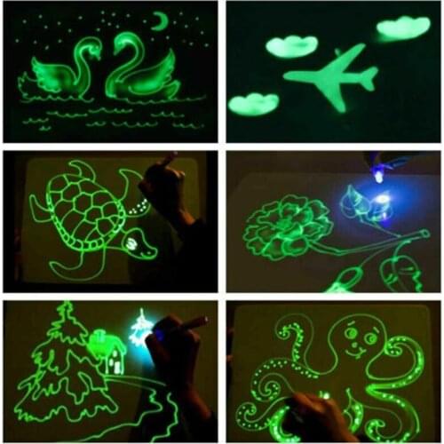 OKLADY Luminous Kids Doodle Scribble Boards A3 Educational Developing Toy Boy GirlMagic Drawing Board With Light For Children