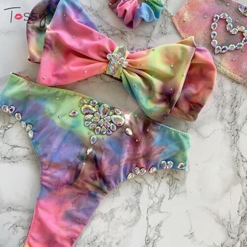 Купальники со стразами TOSSY China At AliExpress