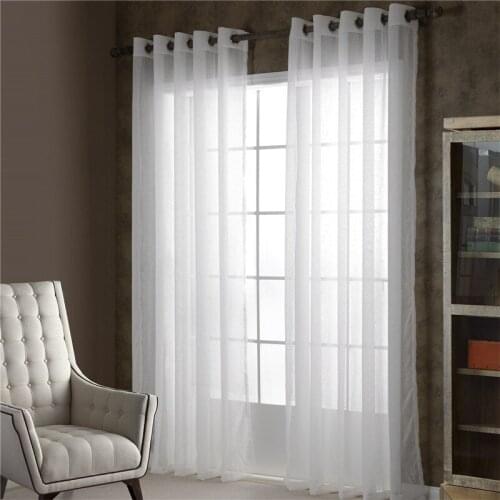 GYV1001 Modern Solid Color 1PC Sheer Voile Tulle Curtains "Customise" Living Room Kitchen Bedroom Home Decorative Window