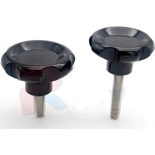 1Pcs M12 Stainless Steel Round ripple handle Screws Hand wheel Plastic head Screw bolt Length 70mm-150mm