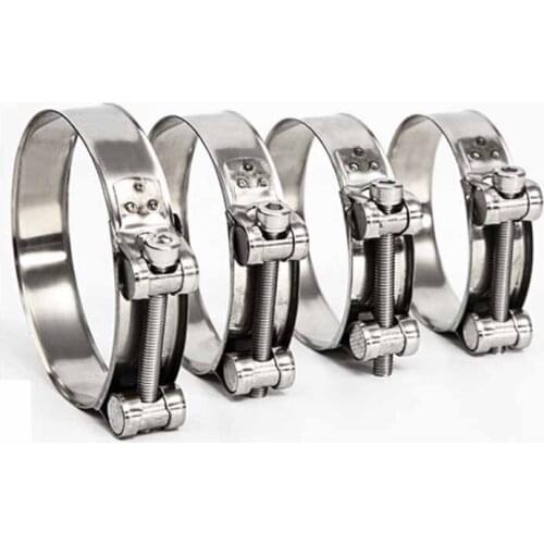 1Pcs 60-130mm European style Stainless Steel 201 T-type Bolt strengthens the clamp hose clamp Circular air water pipe clips