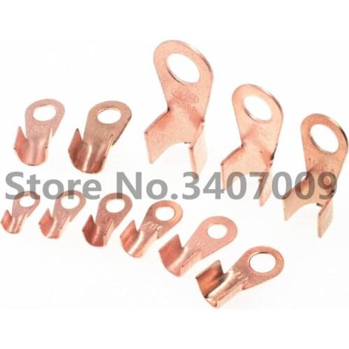 10PCS Open Barrel Copper Ring Lug battery Terminals Wire Crimp Connector OT 10A 20A 30A 40A 50A 60A 80A 100A 150A