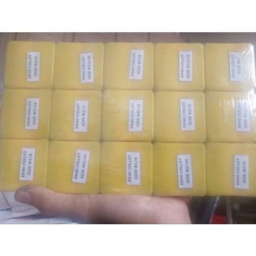 15 pieces ER40 imperial standard spring collet for cnc milling machine spindle from 1/8 to 1