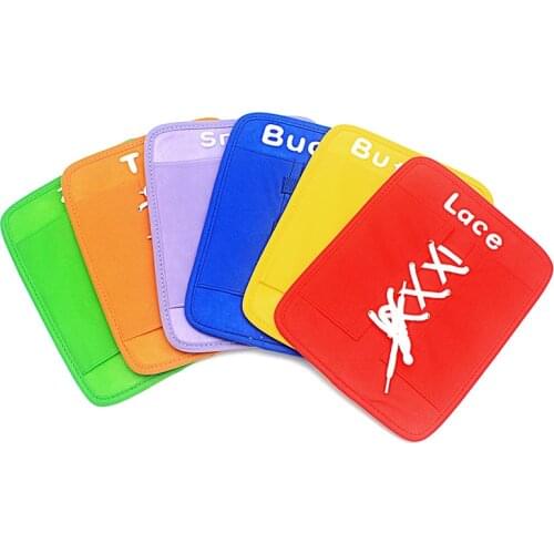 6Pcs Toddlers Montessori Dressing Frames Zip Snap Button Buckle Lace Tie Early Educational Toys Preschool Toys for Children Gift
