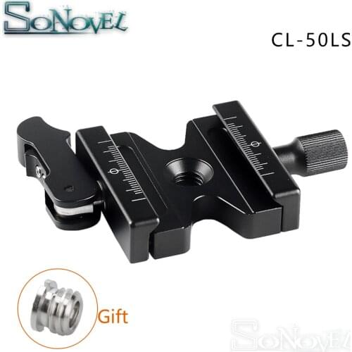 Aluminum CNC 1/4'' & 3/8'' Screw Camera Quick Release Plate Clamp Adapter Mount for DSLR Tripod Monopod Ball Head Arca Swiss