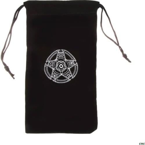 Velvet Pentagram Tarot Card Storage Bag Toy Jewelry Home Mini Drawstring Package Board Game Tarot Storage Bag