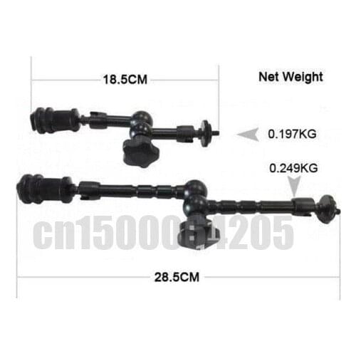 Free Shipping 7 11" Adjustable Friction Articulating Magic Arm for LCD Monitor LED light Lilliput 11" HDMI Monitor DSLR DV