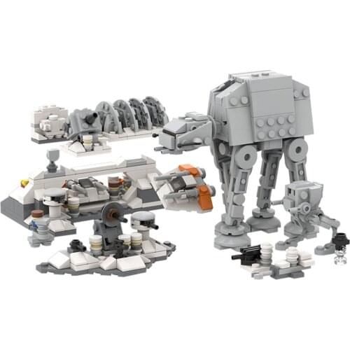 BuildMOC Micro Assault on Hoth AT-AT & AT-ST Building Blocks Bricks MOC-44946 MOC Blocks 567pcs Toys