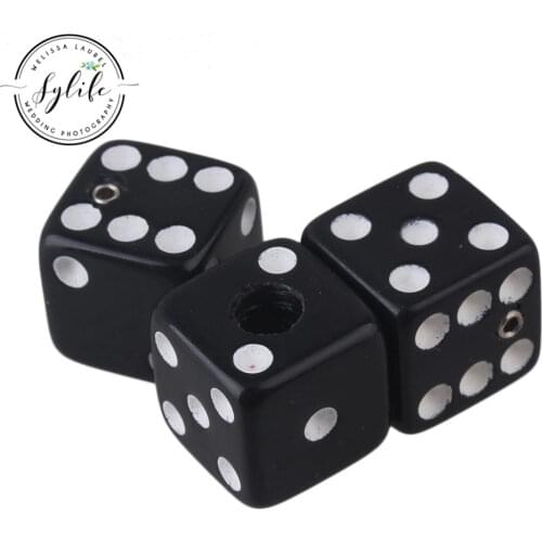 Black Plastic Dice Guitar Volume Control Knobs with Wrenches Set of 3