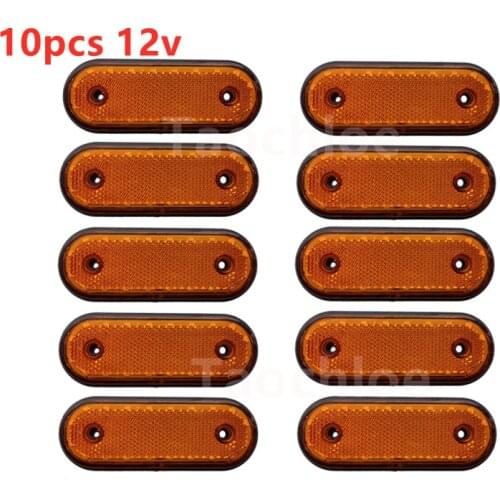 10x 20LED AMBER 12v car Side marker light 12v LED Rear clearance Lamp Tail Lights for Truck tractor RV Trailer Lorry Pickup Boat