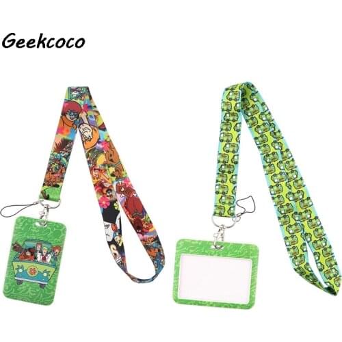 J2707 Cartoon Neck Strap Lanyard for keys Gym Mobile Phone Straps USB badge holder DIY Hang Rope Witht Card Holder