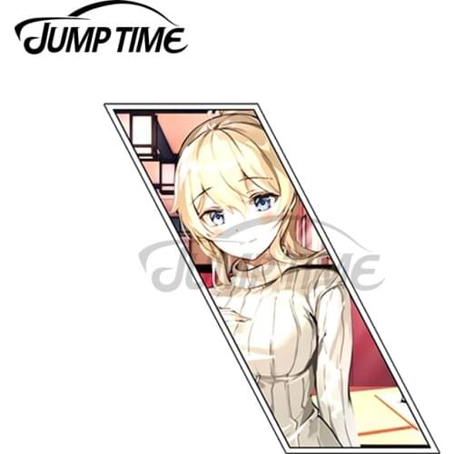JumpTime 13 x 3.3cm For Waifu Jean Genshin Impact Funny Car Stickers Vinyl Car Sticker DIY Scratch-proof 3D Waterproof JDM Decal