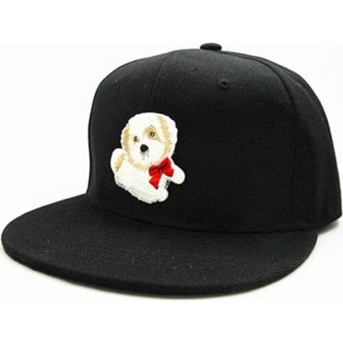 LDSLYJR Curly Bichon embroidery cotton Baseball Cap hip-hop cap Adjustable Snapback Hats for men and women 270