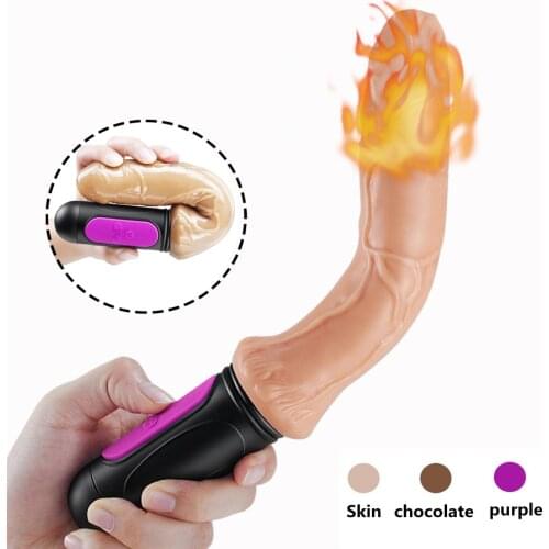 Heating Realistic Dildo Vibrator for Woman G-Spot Massage Female Masturbation Sex ToysFor Adult Thick Dildo Vibrator Swing Penis