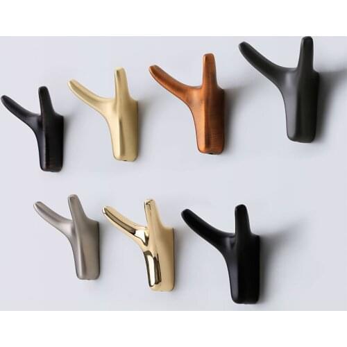 KK&FING Zinc Alloy Wall Hanging Hooks Clothes Hooks Bathroom Kitchen Room Cloth Towel Rack Coat Hat Hanger Keys Creative Hook