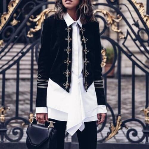 Womens Coat Fashion Retro Steampunk Gothic Military Coat Ladies Stand Jacket Top Cardigan Womens Clothing jacket women