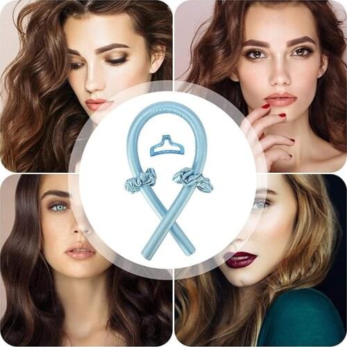 Z50 Heatless Curling Rod Headband No Heat Curls Ribbon Hair Rollers Sleeping Soft Headband Hair Curlers DIY Hair Styling Tools