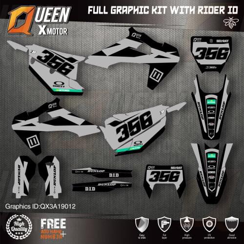 Queen X MOTOR Custom Team Graphics Decals Stickers Kit For Husqvarna Decal 2019-N TC FC TX FX FS 2020-N TE FE 125-450CC 12