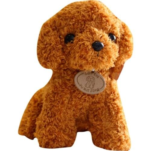 Realistic Teddy Dog Lucky Simulation Dog Poodle Plush Toys Handmade Realistic Figure Toy Dog Plush Stuffed Anim Toys For Kids