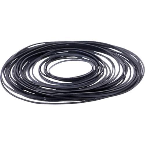 45-130MM 1mm width square Rubber Belt Mix Cassette Tape Machine Belt Pulley Drive Belt for Recorders Walkman DVD Turntable 25pcs