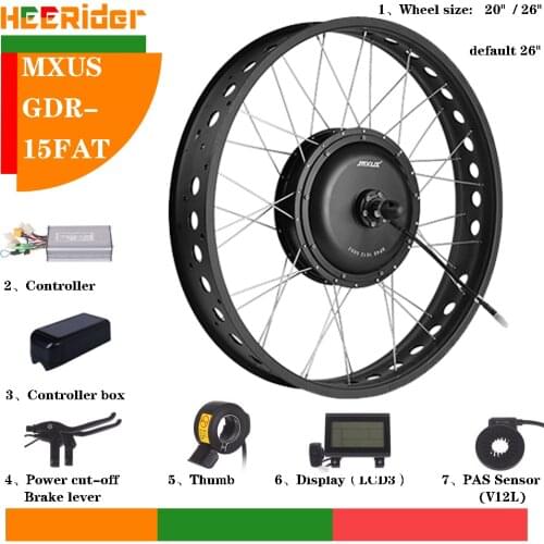 Snow E-Bike New e-bike part 2019 MXUS XF15 Fatbike electric bike with 48V 750W 26 inch electric bicycle motor kit