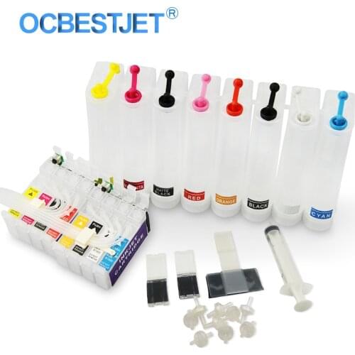 T0961-T0968 Continuous Ink Supply System For Epson Stylus Photo R2880 2880 Printer T0961 CISS Ink Cartridge 8Colors/Set