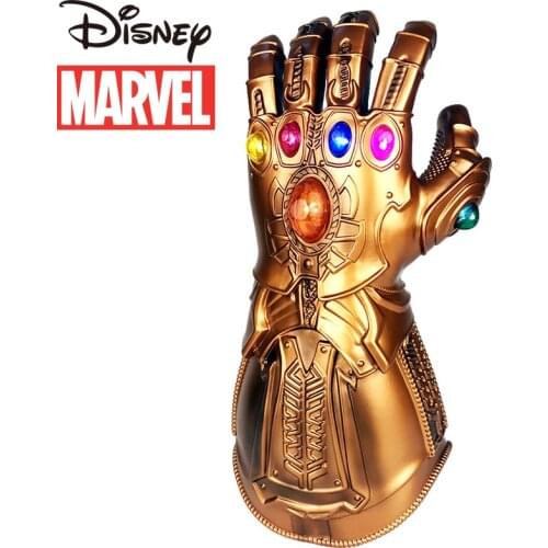 Thanos Infinite Gloves Avengers Marvel Wearable Luminous Gems Detachable Childrens Toy Metallic Color