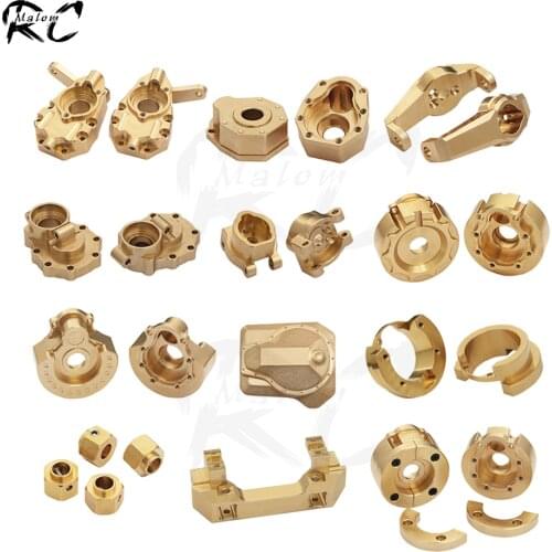 Heavy Brass Counterweight Hex Portal Axle Housing Diff Cover Bumper Mount for 1/10 RC Crawler Traxxas TRX4 TRX-6 Upgrade Part