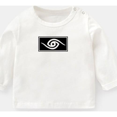 Eye Pattern Art Vintage Aztec Tribal Newborn Baby T-shirts Easy And Cute Eyelash Sleep Eyes Solid Color Long Sleeve Tee
