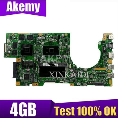 XinKaidi For ASUS K501U K501UX K501UXM K501UQ K501UW K501UWK Loptop motherboard Mian board W/4GB/8GB i5/i7 CPU DDR4 Memory slot