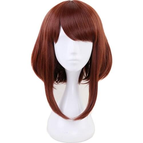 My Hero Academia OCHACO URARAKA Ochako Women Brown Short Wig Cosplay Costume Boku no Hero Academia Heat Resistant Hair Wigs